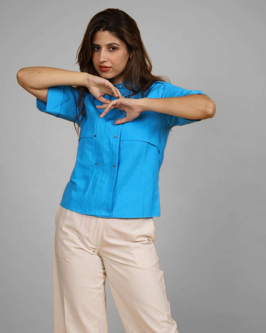 Slaps – Azure Structured Shirt