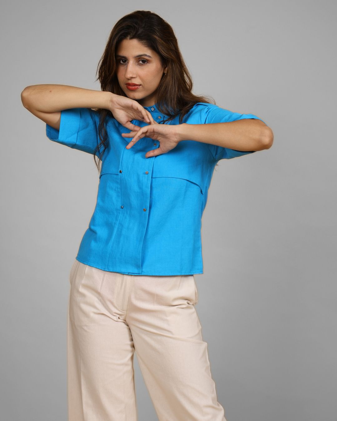 Slaps – Azure Structured Shirt