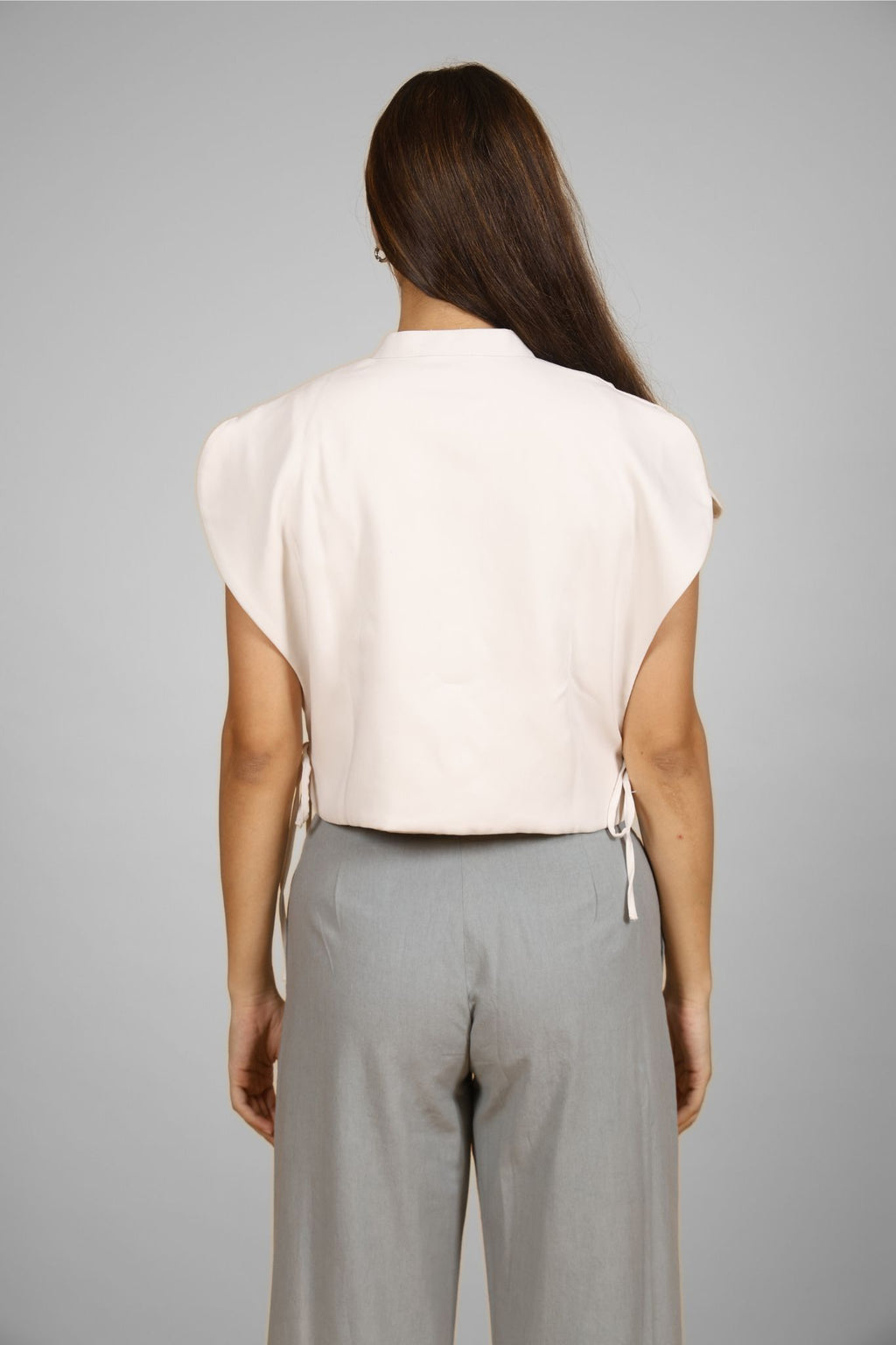 Boujee White Layered Panel Crop Top