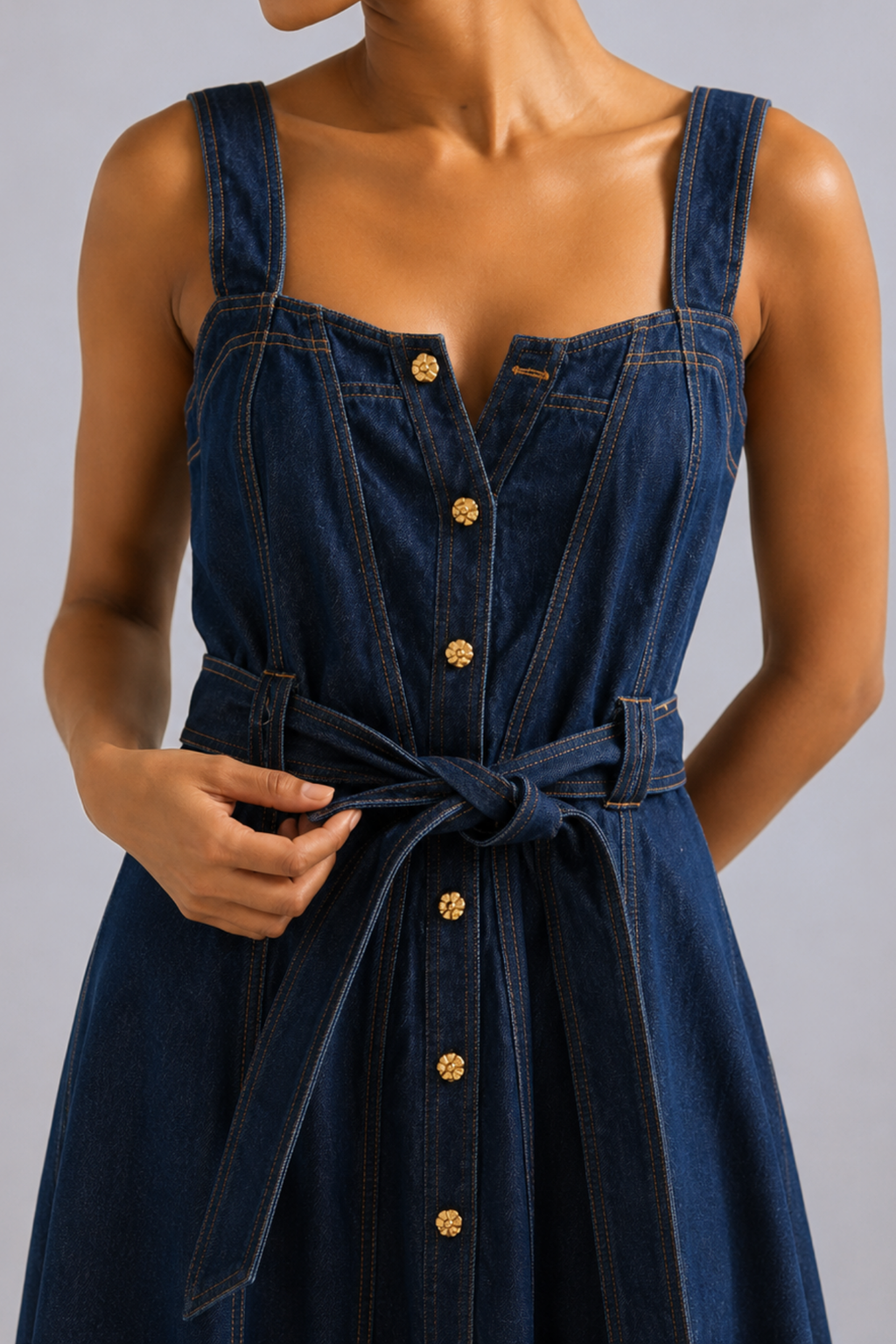 Denim Muse Midi Dress