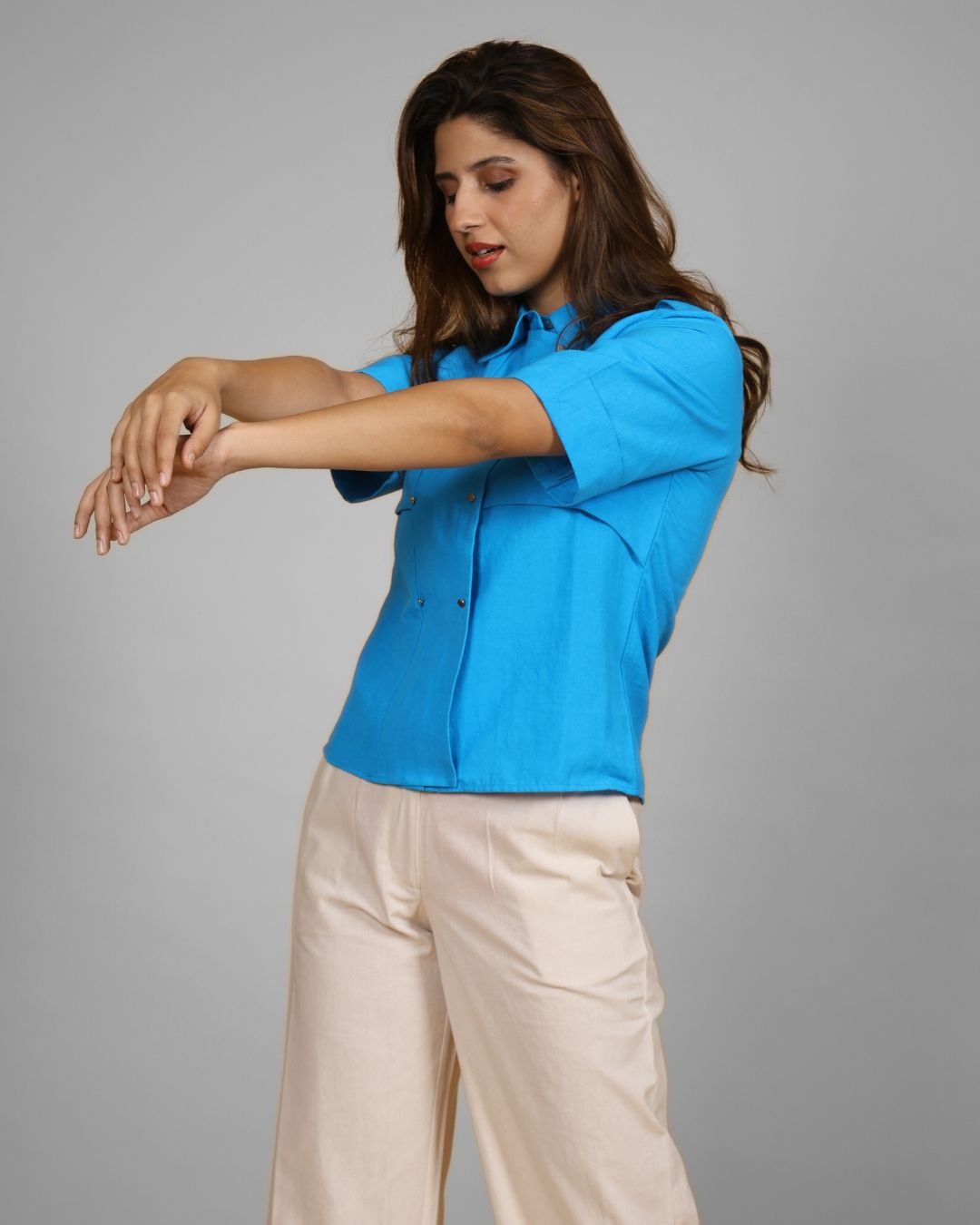 Slaps – Azure Structured Shirt