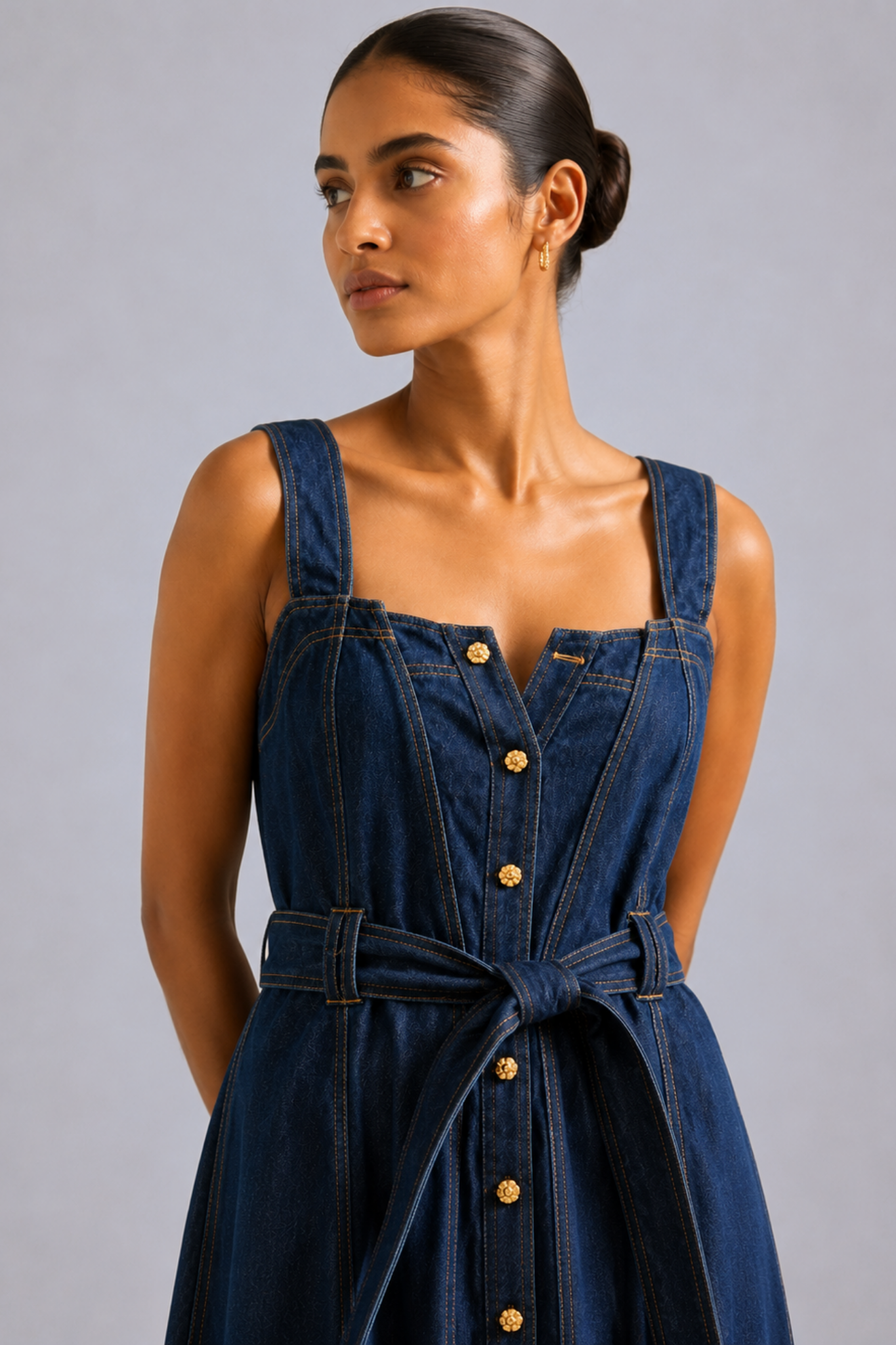 Denim Muse Midi Dress