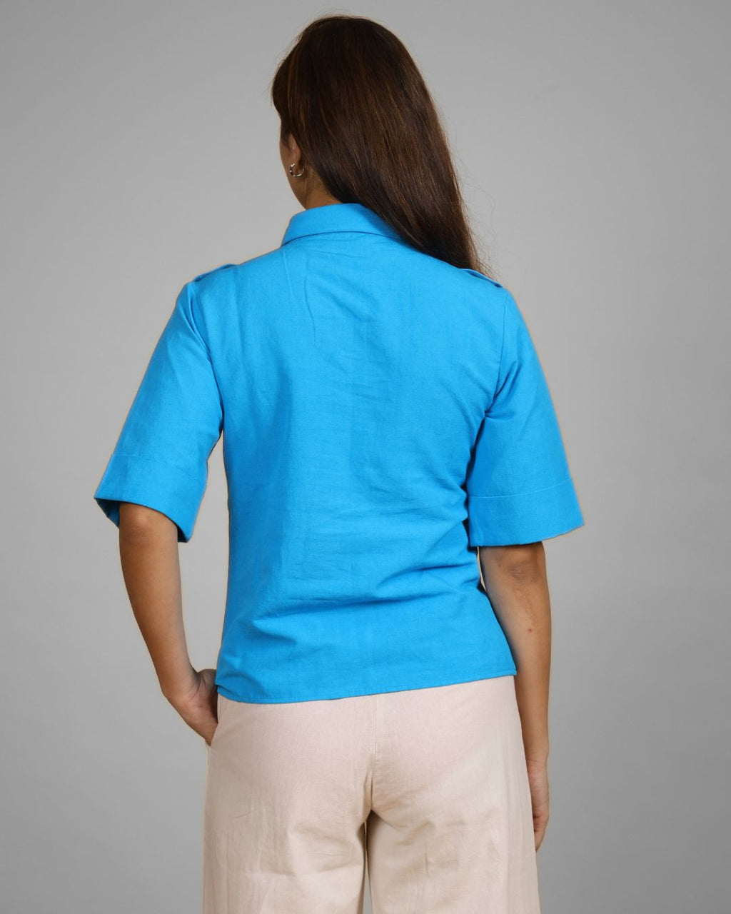 Slaps – Azure Structured Shirt