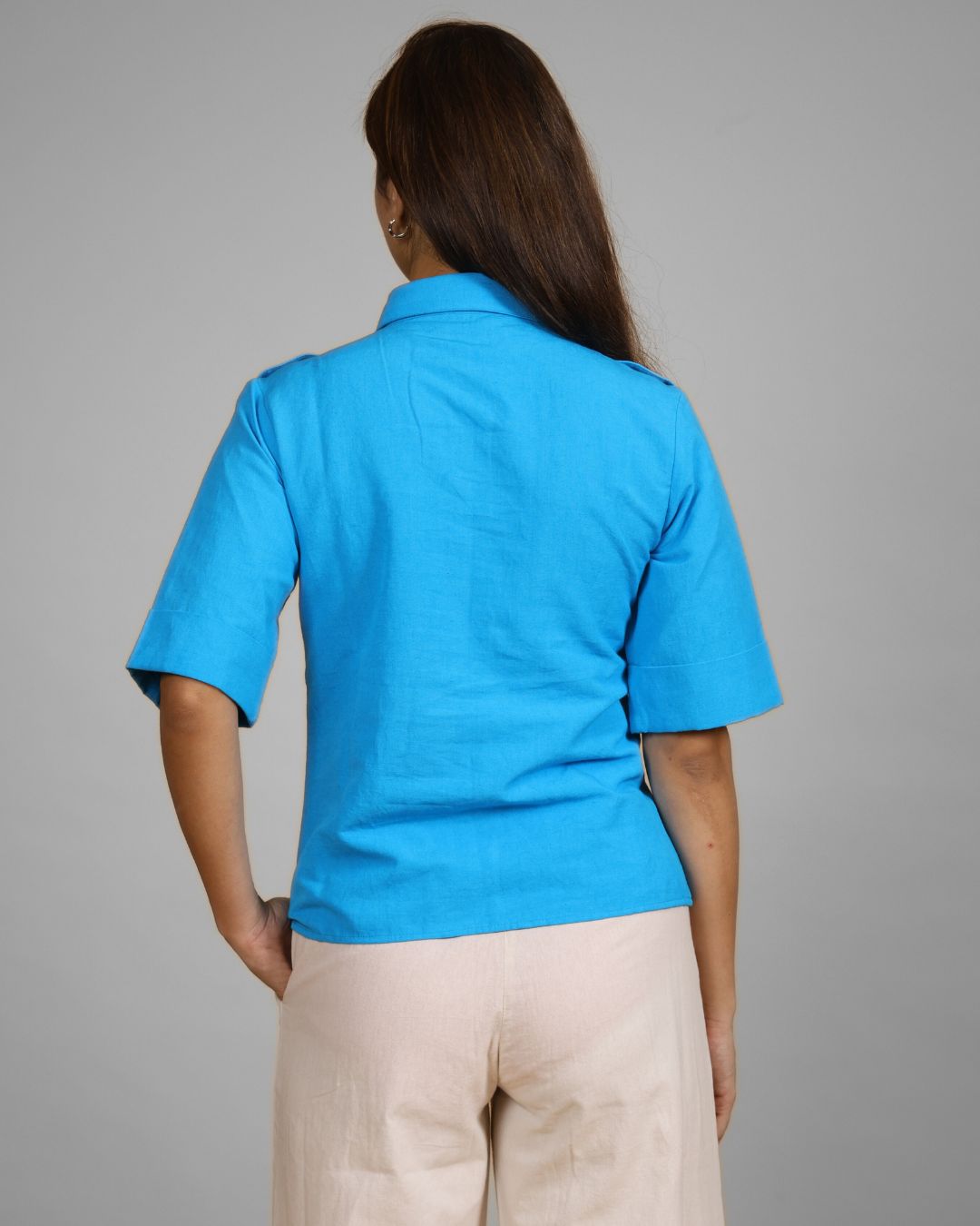 Slaps – Azure Structured Shirt