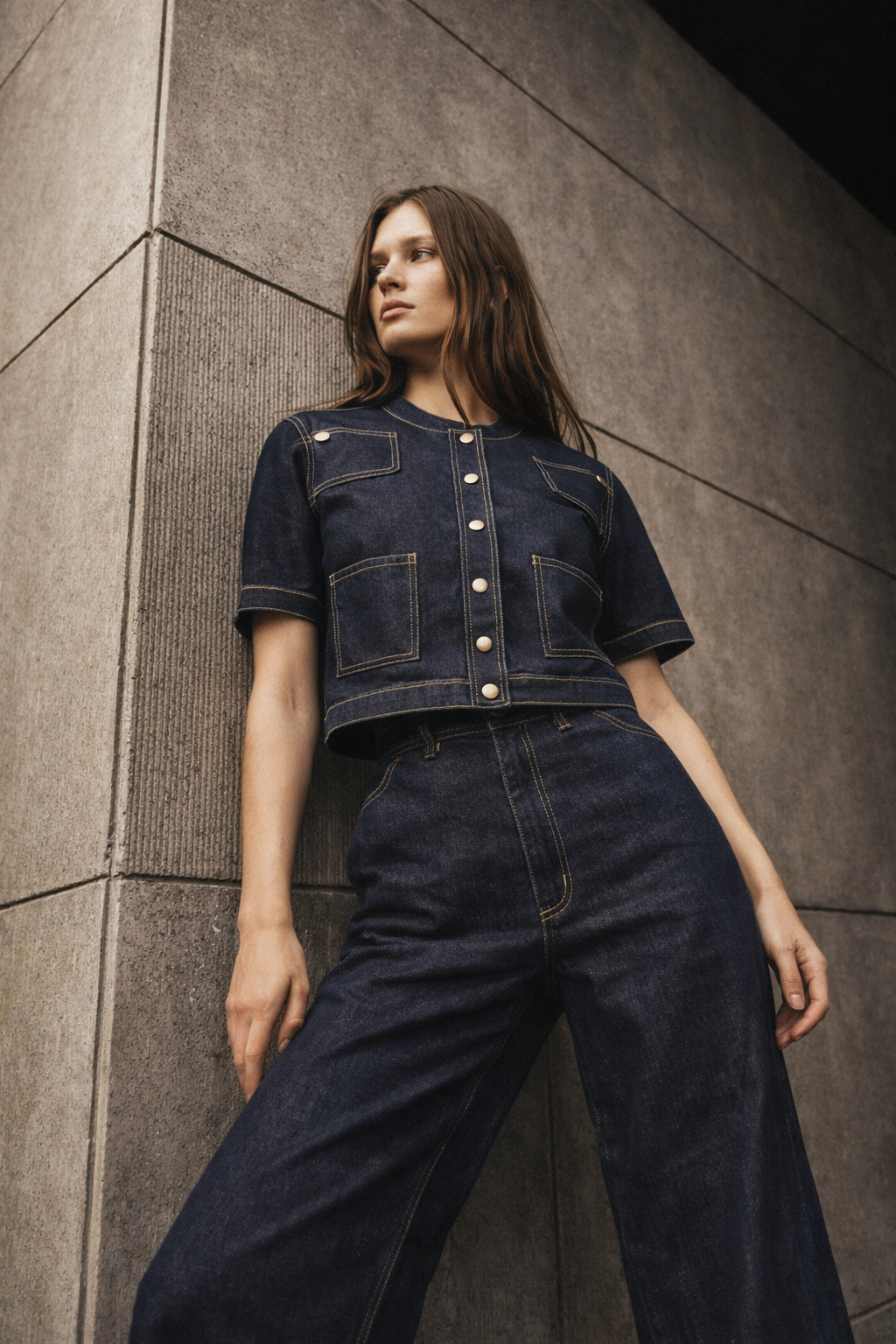 Indigo Edge Denim Co-ord Set