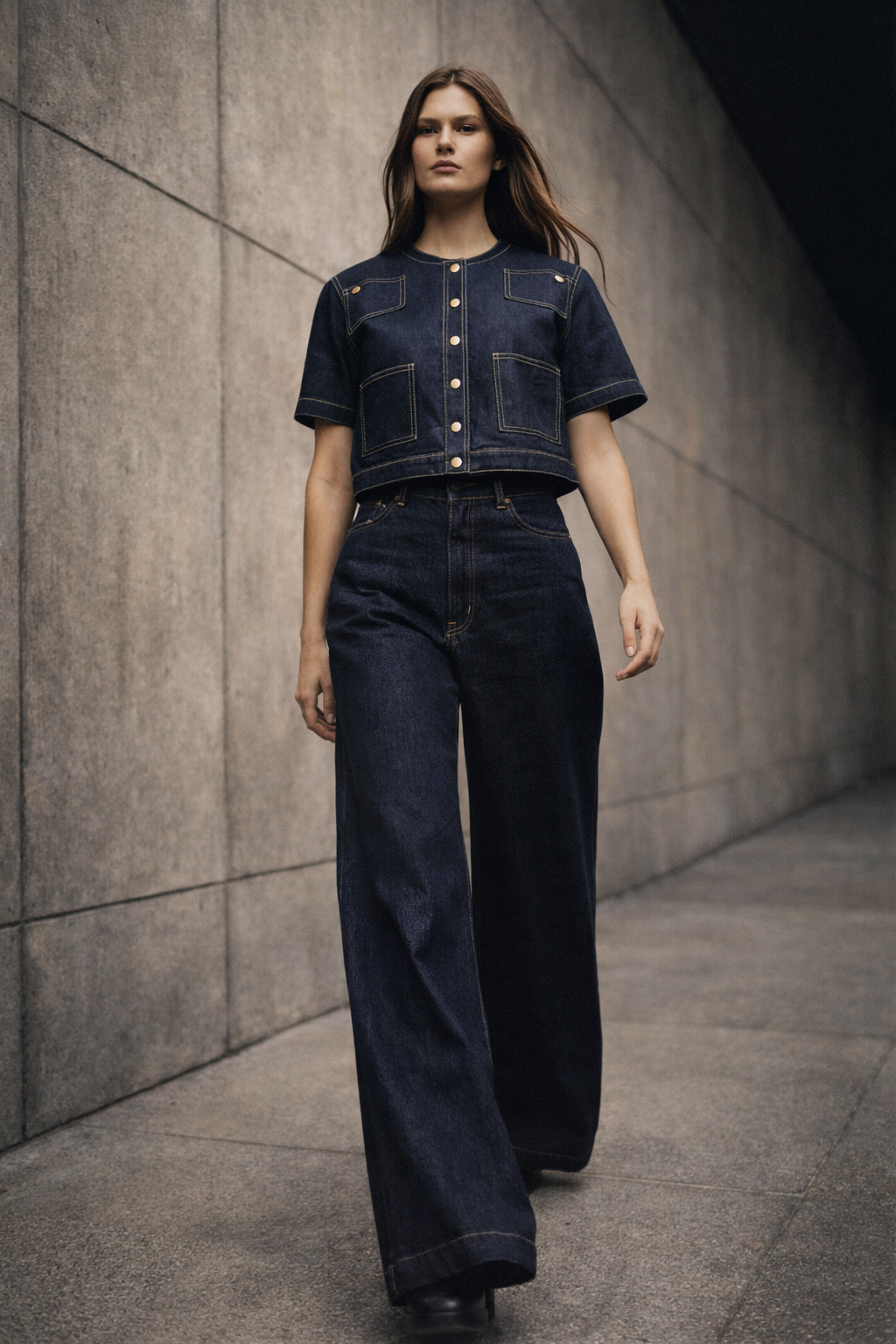 Indigo Edge Denim Co-ord Set