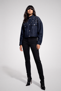 Stellar Indigo Studded Denim Shacket